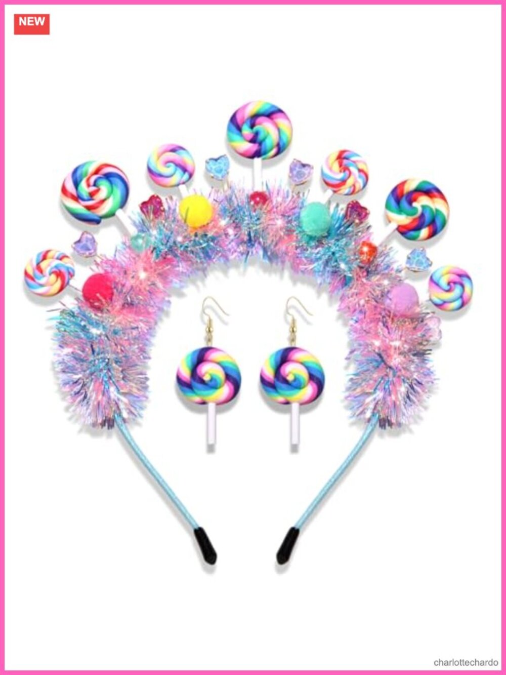 Candy Lollipop Headband for Women Halloween Christmas Party Hair Accessory